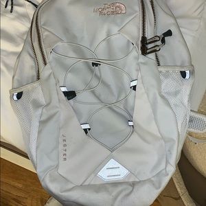 north face backpack vintage white rose gold